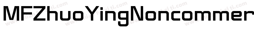 MFZhuoYingNoncommercial Regular字体转换